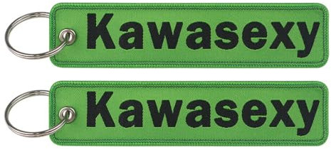 YUZNA 2 pezzi Portachiavi Moto, Portachiavi Auto, Accessori Moto Uomo, Portachiavi Tessuto, Gadget Moto, Moto Accessori,(Verde)
