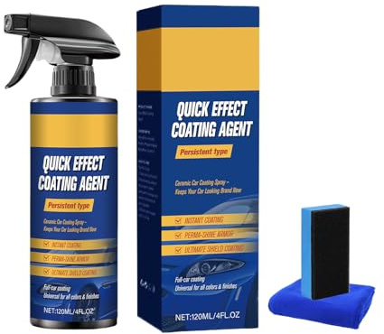 Ceramic Coating - 7.13 inch Car Spray | ABS Formula Protector - 120ml High Gloss hydrophobe kratzfeste Beschichtung für Autolack, Windschutzscheibe, Bootsscheinwerfer