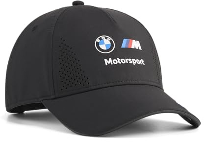PUMA BMW M Motorsport Team Baseball Kappe – Einheitsgröße | Alle neuesten Team- und Partnerlogos, Offizielle lizenzierte Replica-Sammlung