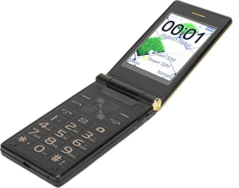 LUCKDANO Clamshell-Handy mit 2,8-Zoll-Großbildschirm, 5900 MAh, Langer Akkulaufzeit, Dual-SIM-Seniorentelefon – Einfach zu Bedienen, Langlebig und Klare Klangqualität (Gold)