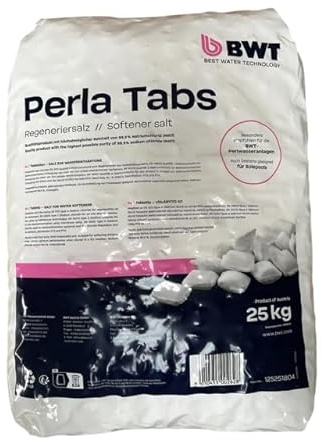 Sanvo BWT Perla Tabs Regeneriersalz, Tabletten-Salz für Wasserenthärtungsanlagen, 25 kg