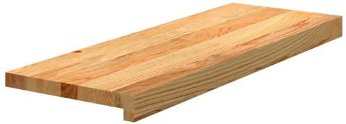 SKTQYQO Lot de 20 marches en bois massif chêne marron clair 70 x 30 x 2 cm