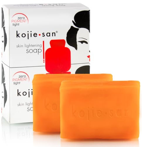 Kojie San Kojisäure-Seife, Kokos- und Teebaumöl, glänzende Haut, einheitlicher und makelloser Farbton, 2 x 135 g.