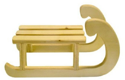 Everflag Deko Schlitten aus Holz - Handarbeit