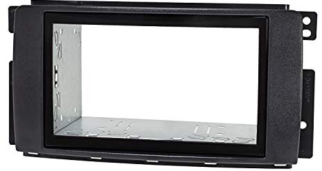 tomzz Audio 2451-038 Set cornice radio doppio DIN compatibile con Smart fortwo 451 forfour 454 nero con kit di installazione