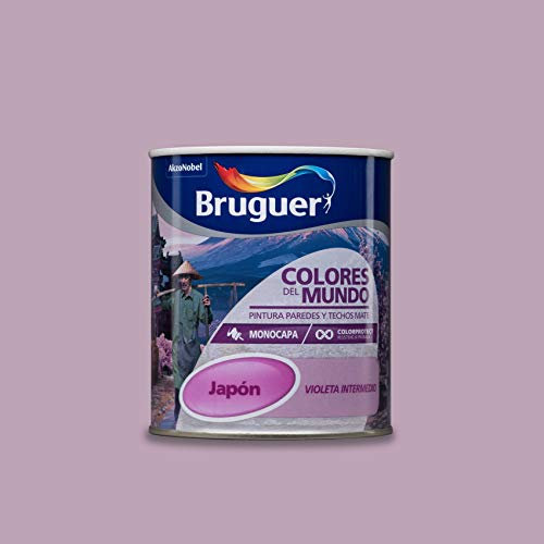 Bruguer Colores del Mundo Pintura para paredes monocapa Japón Violeta Intermedio 750 ml