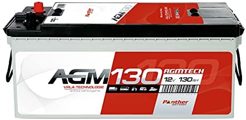 Panther AGM130 Solarbatterie 12V 130Ah Solar Versorgung Antrieb Boot AGM Batterie