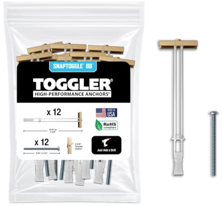 TOGGLER SNAPTOGGLE Drywall Anchor with Included Bolts for 1/4-20 Fastener Size; Holds up to 265 pounds Each in 1/2-in Drywall (Pack of 12)