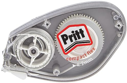Pritt Korrekturroller Compact Flex, flexible Spitze, Push & Pull Funktion für beidseitige Anwendung, Breite 4,2mm, Länge 10m, 9H PCK4K