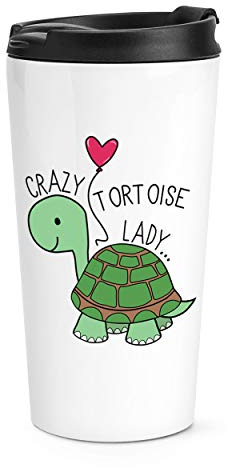 Crazy Tortoise Lady Travel Mug Cup