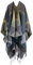 YianBestja Damen Herbst/Winter Poncho mit Quaste, 130 * 150CM Poncho-Schal Überwurf Cape Umhang Wendeponcho für Frau (36-1)
