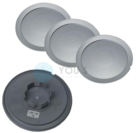 4 x Nabenkappen Nabendeckel Felgendeckel 147,0-57,0 mm - silber