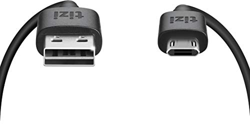 tizi flip – Micro-USB (1m, schwarz), Daten- und Ladekabel mit doppelseitigen, reversiblen Steckern. Micro-USB- und USB-A-Stecker beidseitig steckbar.