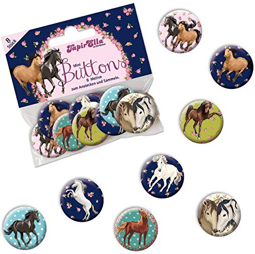 Lutz Mauder 67249 TapirElla Mini-Button-Set Pferde, 8 TLG.