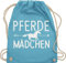 Turnbeutel Rucksack - Taschen - Pferde Mädchen - Pferdemädchen - Unisize - Hellblau - pferdetaschen stalltasche pferd pferdeliebhaber fjordis beutel reiterzubehör pferdebeutel reiten ich geh
