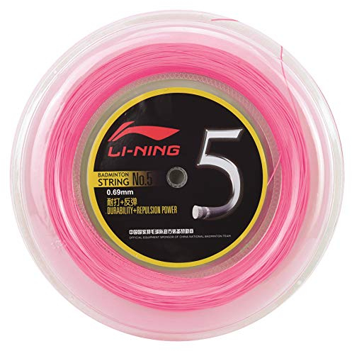 LI-NING AXJJ068-6 No.5 Badmintonstring 200m Pink