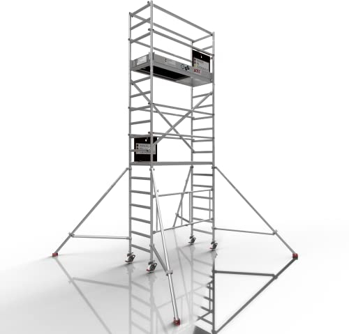 Profigerüst: ALTEC AluKlik® 2.0 600, Arbeitshöhe 6m | TÜV | Made in Germany | inkl. Ø150mm Rollen, Alu Gerüst Rollgerüst Fahrgerüst Baugerüst Faltgerüst Arbeitsplattform…