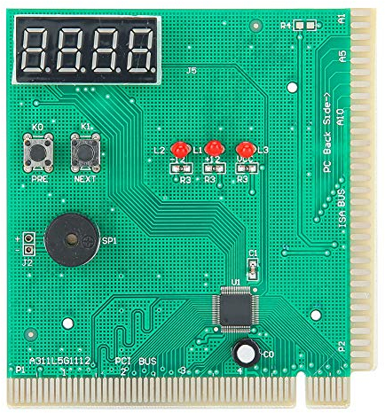 Denash Motherboard-Diagnosekarte, 4-stellige Karte PC Analyzer Computer-Diagnose-Motherboard-Post-Tester für PCI & ISA