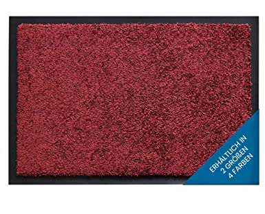 Primaflor Fußmatte - Robuste Schmutzfangmatte - Hochwertiger Fußabtreter - Eingangsmatte - Sauberlaufmatte - Türmatte - Türvorleger - Princess – Weinrot - 40 x 60 cm