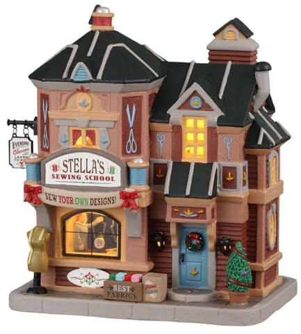 Lemax - Stella`s Sewing School 05633 Schneiderei Weihnachtsdorf Winterdorf