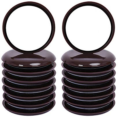 Ezprotekt Furniture Sliders for Carpet and Rug Flooring 2-1/8 Furniture Gliders for Moving Heavy Furniture Quickly and Easily - Furniture Moving Pads (Brown 54mm, 16pcs)
