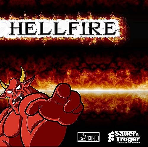 Tischtennis Belag | Lange Noppe | Rot, Schwarz | OX | Hellfire | Sauer & Tröger