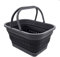 SAMMART 19L Collapsible Tub with Handle - Portable Outdoor Picnic Basket/Crater - Foldable Shopping Bag - Space Saving Storage Container (grau/schwarz, 1)