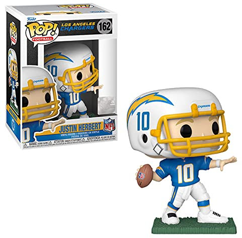Funko Pop! NFL: Chargers - Justin Herbert - (Home Uniform) - Vinyl-Sammelfigur - Geschenkidee - Offizielle Handelswaren - Spielzeug Für Kinder und Erwachsene - Sports Fans - Modellfigur Für Sammler