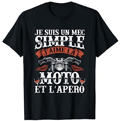 T-shirt Motard Homme Moto Cadeau Motorcycle