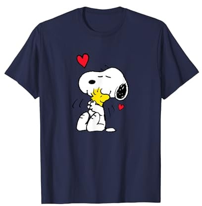 Peanuts Erdnüsse - Snoopy Lots Of Love T-Shirt, Unisex Erwachsene, Blau, S