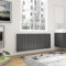 Acezanble Horizontal Flat Panel Radiators Central Heating Anthracite Double Designer 600x1428mm
