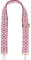 styleBREAKER Taschen Schulterriemen mit Azteken Muster, Wechsel Taschengurt mit Karabinerhaken, verstellbar, Handyband, Handykette 02013015, Farbe:Himbeer-Beige