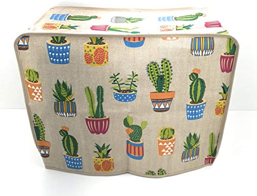 Funda de tela antimanchas resinada e impermeable compatible con robot de cocina Taurus MYCOOK 59+ y MYCOOK Touch. Medidas 45 x 22 x 29. Mod Cactus