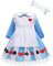 Lito Angels Vestito Costume Alice nel paese delle meravigliea con Grembiule Bianco e Fascia per Bambina, Taglia 8-9 anni, Blu