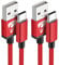 Aioneus USB C Kabel, USB C Ladekabel [2Stück 2m] USB auf USB C kabel Nylon Geflochten USB C Schnellladekabel für Samsung Galaxy S23 S22 S21 S10 S9 Note 20 10 A10e A20 A71 A52 A50, Huawei P60 P50(Rot)