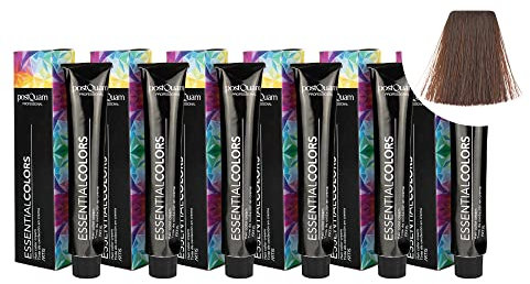 PostQuam - 6er Pack Professionelle Haarfarben mit Hoher Deckkraft - Permanente Haartönung 100% Grauabdeckung Gleichmäßige und Dauerhafte Natürliche Haarfarbe - Mehr als 90 Haarfärbemittel