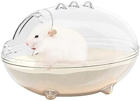 TOKAYIFE Salle Bain Hamster, Hamster Sable Salle De Bains Toilette Salle Bains Sable Hamster pour Petit Animal Hamster Gerbille Souris Lemming Nains (S)