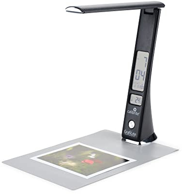 Calibrite Grafilite Print Viewing Light Booth for Photo and Video Color Evaluation, 3 Color Temperature Modes 5000K 4000K 2700K, 95+ CRI Illumination, Includes Neutral Gray A4 Mat