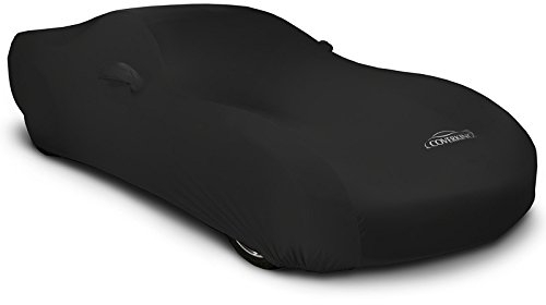 Coverking Passgenaue Autoabdeckung für ausgewählte Ford Mustang Modellfahrzeuge: Satin-Stretch-Stoff, schwarz