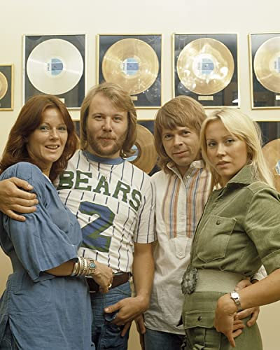 WorldPhotographs ABBA Group Agnetha Fältskog, Björn Ulvaeus, Benny Andersson, Anni-Frid Lyngstad Foto 25,4 x 20,3 cm Wandbild Wohnzimmer