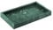 MUKCHAP Bandeja de baño rectangular de mármol verde, 28 x 16 x 3 cm, bandeja de almacenamiento de mármol para cocina, encimera