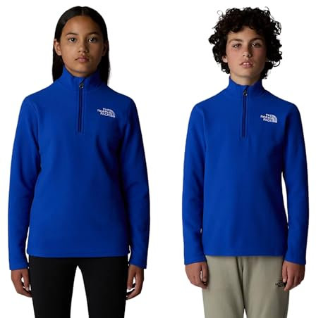 The North Face NF0A8AZMCZ61 Teen Glacier 1/4 Zip Pullover Felpa con Cappuccio Unisex Bambino TNF Blue Taglia L