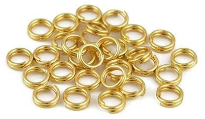 100 Stück/Lot Biegeringe aus Edelstahl, Doppelringe, Doppelschlaufen, geteilte Ringe, Verbinder, DIY-Schmuckherstellung, Zubehör für Heimwerker, Gold, 10 mm x 0,7 mm