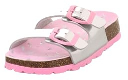 Superfit Mädchen Fussbettpantoffel Hausschuh, Silber Rosa 9510, 26 EU