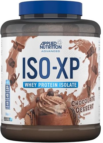 Applied Nutrition ISO-XP Whey Protein Isolate – Over 21g Protein, Low Carb, Low Fat, BCAA-Rich, Fast Absorption, Soy-Free, Halal-Certified (1.8kg - 72 Servings) (Chocolate)