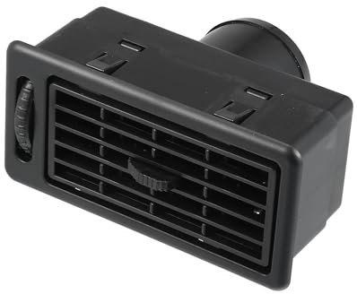 X AUTOHAUX 10,5 x 4,7 cm schwarzer AC-Klimaanlagen-Auslass Universal für Wohnmobil, Bus, Boot, Yacht, Wohnwagen, 1 Stück