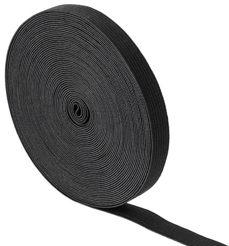salbsever 10Yard Elastic Band for Sewing 1/2 Inch Black Width Flat Elastic Cord for Sewing Waistband Pants Waist Masks Braided Stretch Strap (10 Yard 1/2 Inch Black)