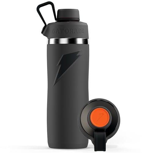 Gatorade 'Overtime' Edelstahl-Wasserflasche, Drehverschluss, 625 ml, Grau