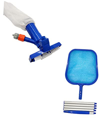 ORFOFE Kit De Limpieza De Piscina Cepillo Limpiafondos Aspiradora para Piscina Red De Limpieza 1 Juego Herramientas
