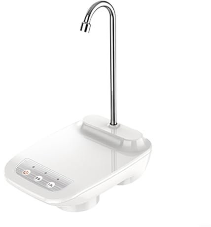 HOHOVYVY Distributeur d'eau électrique, pompe à eau, distributeur de pompe à eau électrique USB, bouteille d'eau automatique, noir/blanc (blanc)